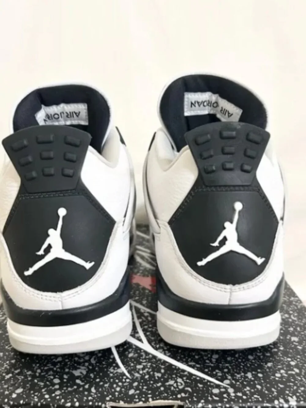 Air Jordan 4 Military Black Retro Mens White Sneakers